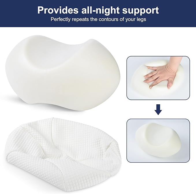 Memory Cotton Slow Rebound Beautiful Leg Pillow Clip Leg Pillow(White)