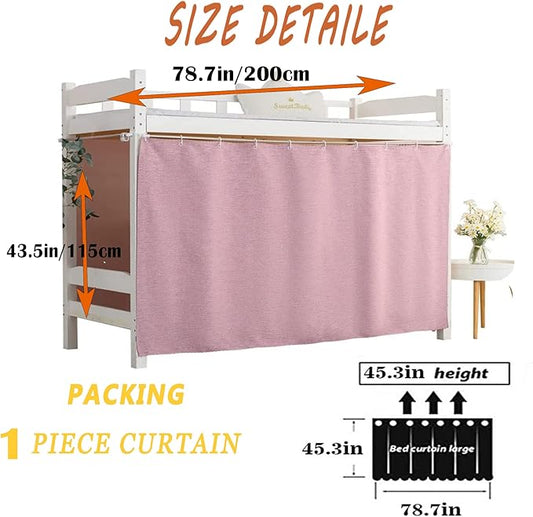 Dorm Home Solid Thicken Bunk Blackout Bed Curtains Cloth Bed Canopy Students Single Sleeper,1panel