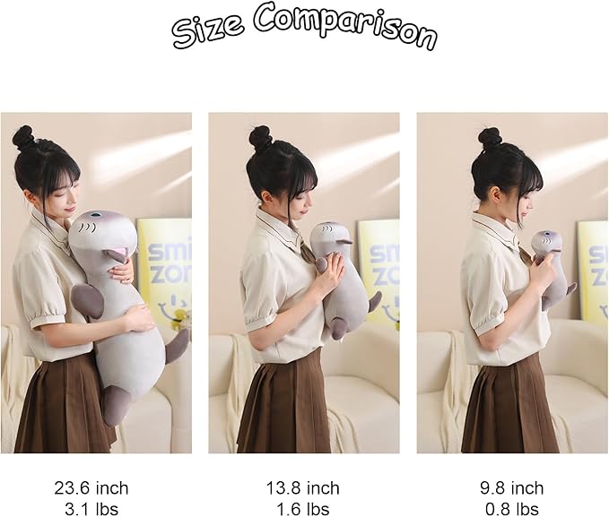 SQEQE Weighted Siamese Cat Plush, Weighted Siamese Cat Stuffed Animal for Anxiety, Cute Siamese Cat Plushies Soft Siamese Cat Pillow Toy Gift for Kids Adults 23.6 Inch, 3.1 lbs