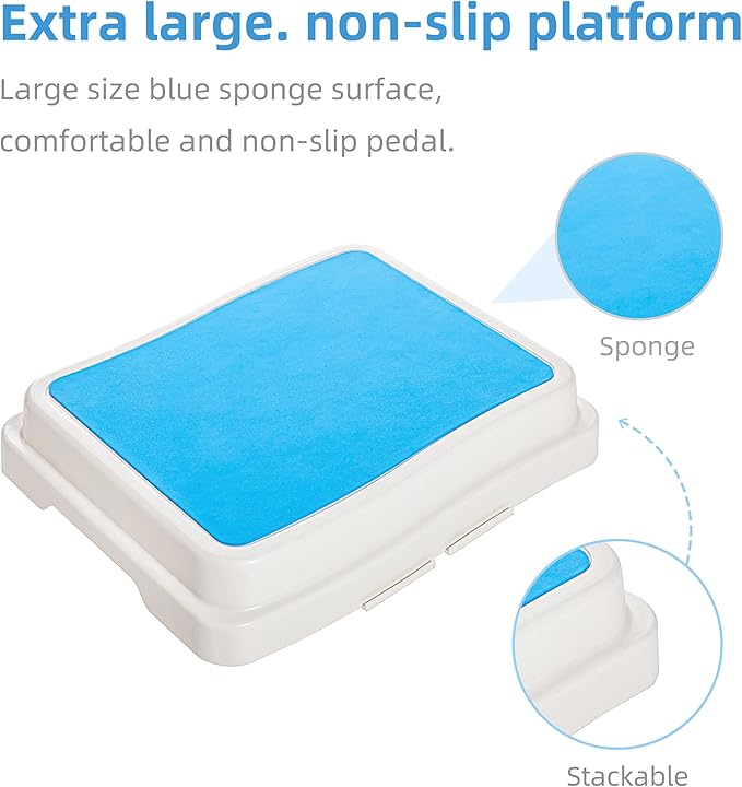 Bath Step,Set of 3 Stackable Bathtub Non Slip Safety Step Stool, Indoor/Outdoor Handicap Wideing Hands Free Platform Medical Portable Stack-Able, for High Beds, Kitchens,Bathroom.
