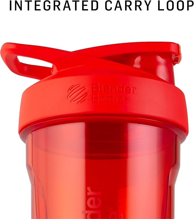 BlenderBottle Strada Shaker Cup Perfect for Protein Shakes and Pre Workout, 24-Ounce, Black