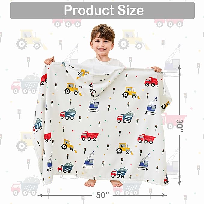 Kids Bath Hooded Towels, Kids Beach Towel for Boys Girls Super Soft and Absorbent, Beach | Pool | Bath | Swim Towels for Baby Kids Ages 0-8, 30X50 in, Truck