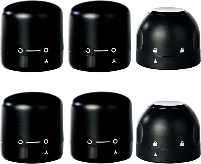 6PCS Wine Bottle Stoppers,4PCS wine stoppers+2PCS champagne stoppers,Wine Preserver, Wine Accessories, Black Silicone Small Wine Bottle Stoppers Corks