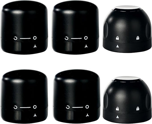 6PCS Wine Bottle Stoppers,4PCS wine stoppers+2PCS champagne stoppers,Wine Preserver, Wine Accessories, Black Silicone Small Wine Bottle Stoppers Corks