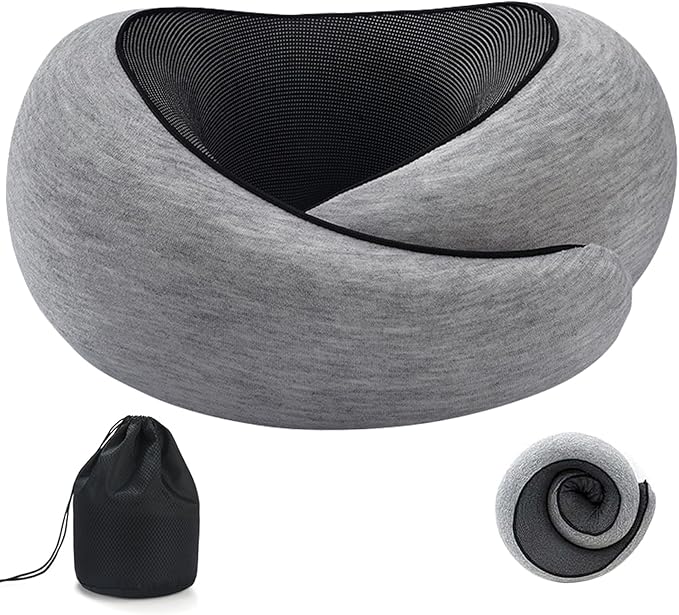 Travel Pillow, Neck Pillow, Stowable Pillow, Memory Foam Travel Pillow——Perfect Support for Your Neck and Head, Suitable for Airplanes,Trains,Offices and Cars