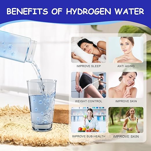Rechargeable Hydro Health Hydrogen Water Bottle Portable Glass Hydrohealth Hydrogen Water Bottle Generator 420ml