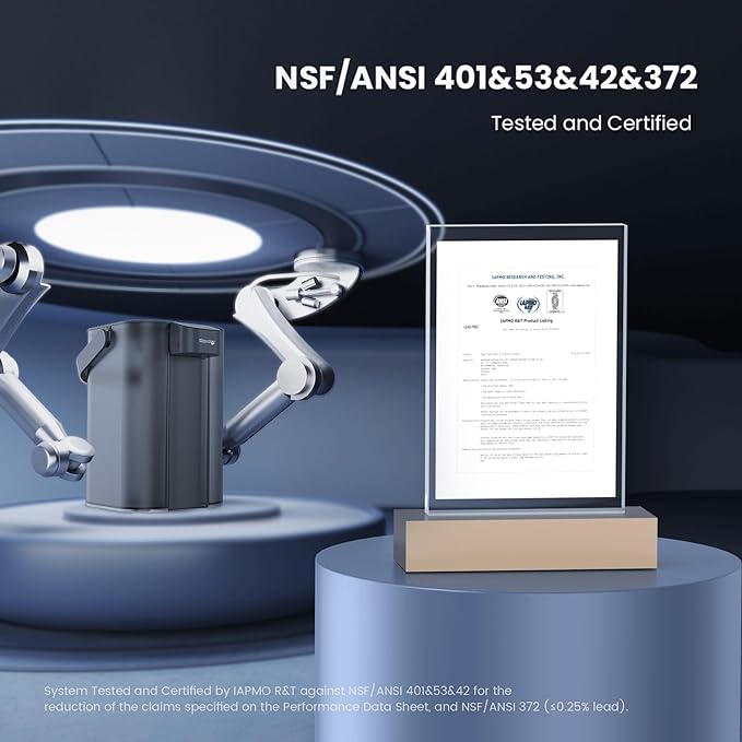 Waterdrop Electric Water Filter Pitcher, Dispenser, 200-Gallon Water Purifier, NSF/ANSI 401&53&42&372, Reduce PFAS, Lead, Chlorine, 15-Cup, Blue, with 1 Filter, ππ¨ππ¬ π§π¨π ππ¨π°ππ« πππ