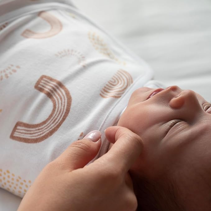 aden + anais, Cotton Knit Baby Wrap, Newborn Wearable Swaddle Blanket, 3 Pack, Orange Keep Rising, 0-3 Months