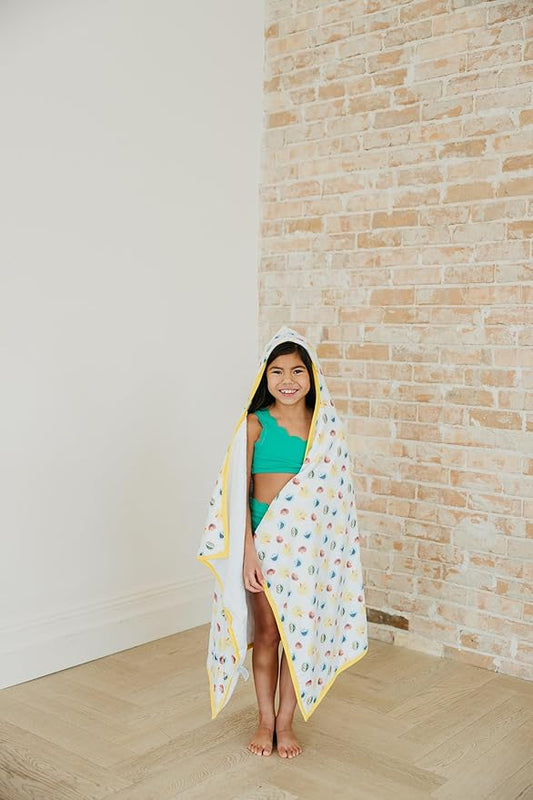 Copper Pearl Hooded Bath Towels Premium Knit/Terry Cloth Toddler Towels with Hood, Pockets, and Cool Designs - Great to Gift and Make Bath Time Fun - Big Kids Hooded Towel, Sesame Scribbles