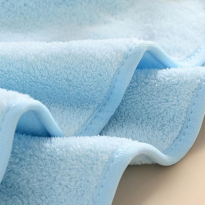 Toddler Beach Towel with Hood Kids Waffle Swim Cover Up Bath Towel Surf Poncho Boys Girls Hooded Beach Towel (C Blue, One Size)