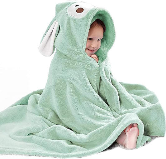 Kids Hooded Bath Towels Beach Towel Girls Boys Soft Swim Pool Cover Up Super Absorbent Cute Cartoon Animal