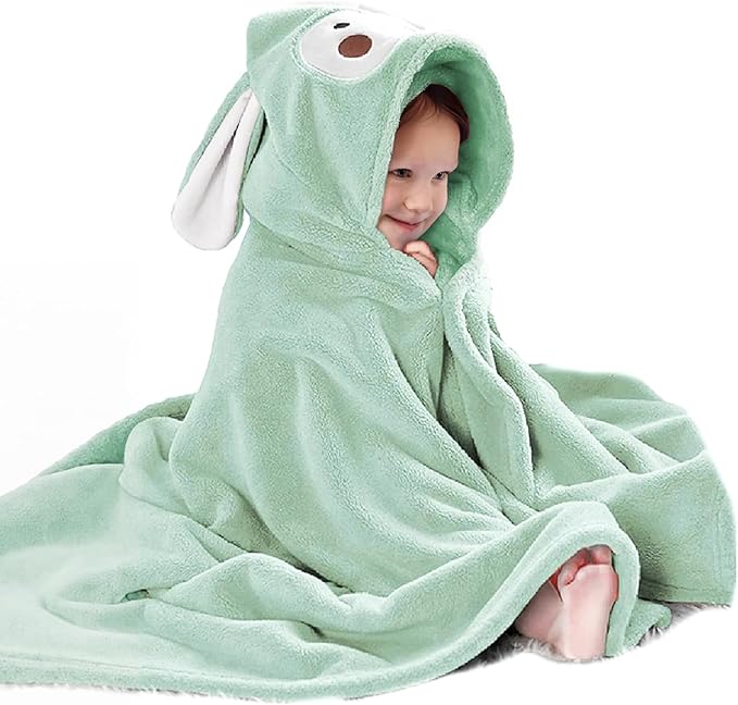 Kids Hooded Bath Towels Beach Towel Girls Boys Soft Swim Pool Cover Up Super Absorbent Cute Cartoon Animal