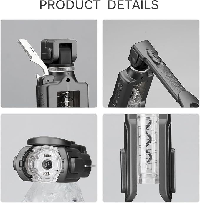 Wine Opener, Wine Corkscrew With Foil Cutter, 6 Inches, Easy To Use And Lightweight Wine Bottle Opener, Black