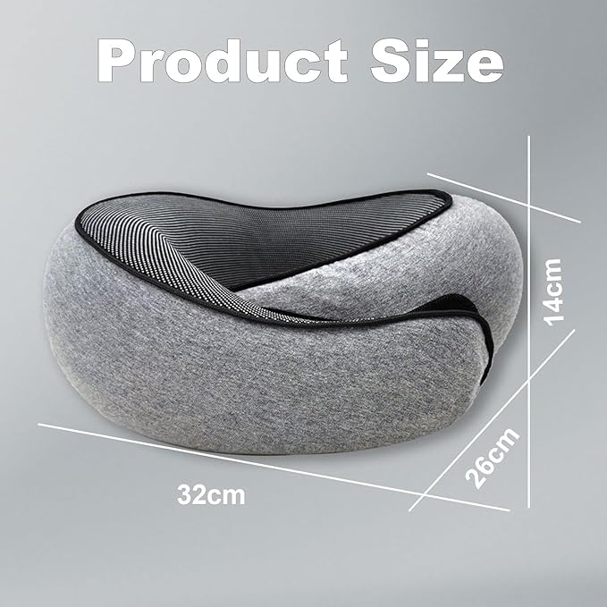 Travel Pillow - 2024 New Travel Neck Pillow, Memory Foam Travel Pillow, Memory Foam Travel Neck Pillow for Airplanes, Travel Neck Pillow, Foam Travel Pillow (with Storage Bag)