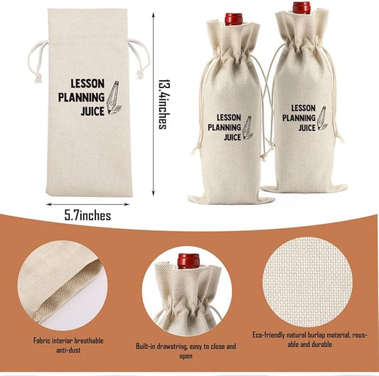 XFW Teacher Wine Bag Teacher Appreciation Gifts for Women Men Farewell Gifts for Coworker Teachers Thank You Gifts from Student Teacher Retirement Gifts Gifts from Student