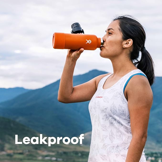 Hydro Flask Stainless Steel Standard Mouth Water Bottle with Flex Cap and Double-Wall Vacuum Insulation