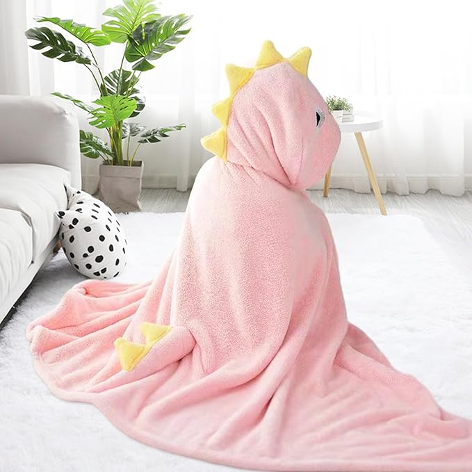 Kids Hooded Bath Towels Beach Towel Girls Boys Soft Swim Pool Cover Up Super Absorbent Cute Cartoon Animal