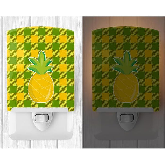 Caroline's Treasures BB8967CNL Pineapple #3 Ceramic Night Light Compact, UL-Certified, Ideal for Bedroom, Bathroom, Nursery, Hallway, Kitchen, 6x4x3, Multicolor