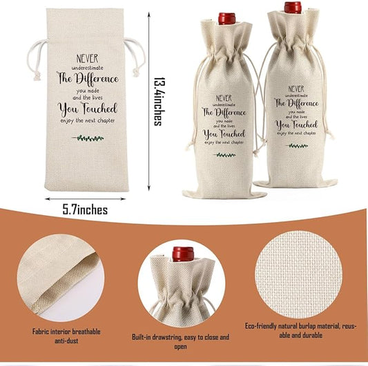 XFW Coworker Leaving Gifts for Women Goodbye Gifts for Coworkers Going Away Gifts for Friends Leaving Farewell Gifts for Coworkers New Beginnings Gifts for Women Next Chapter Wine Bag