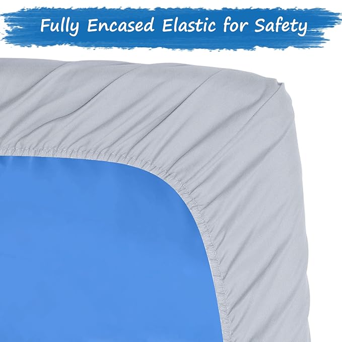 Nap Mat Cover 19" x 45" x 4" Fit for ECR4Kids Everyday Folding Rest Mat, Super Soft & Breathable Microfiber Baby Nap Mat Sheet for Preschool or Day Care, Boys and Girls, Gray