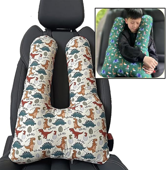 Car Travel Pillow for Kids Adults Soft Neck Pillow Head and Body Support Pillow Breathable Seat Pillow Car Aircraft Travel Pillow Neck Support Pillow Cushion for Long Journey Travel Accessories