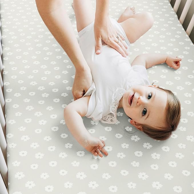 2-Pack Crib Sheets for Boys,Girls - Viscose Derived from Bamboo Fitted Crib Sheet, Organic Baby Crib Sheets, Crib Mattress Sheet,Toddler Bed Sheets,Baby Sheets for Crib Fitted Sheets(Meadow)