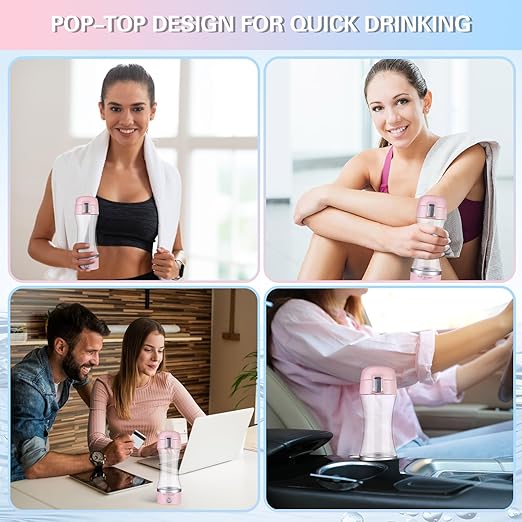 Hydrogen Water Bottle, Hydrogen Water Bottle Generator, Improve Water in 3 Minutes Hydrogen Water Machine, Suitable for Home, Office, Travel, Exercise, Gift for Love
