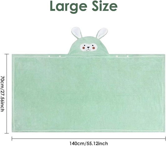 Kids Hooded Bath Towels Beach Towel Girls Boys Soft Swim Pool Cover Up Super Absorbent Cute Cartoon Animal