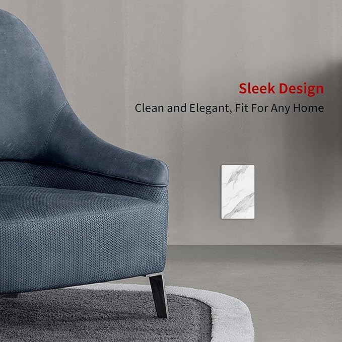 Marble Grey Wall Plate Decorative Light Switch Cover 1-Gang Single Blank Faceplate for Bathroom Kitchen Farmhouse Bedroom White