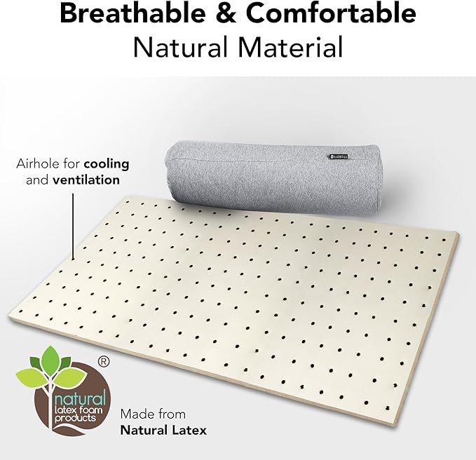 Ultra Thin Pillow 1 inch Thickness - Foldable, Rollable, Stackable - Made from Natural Latex - Low Profile, Super Flat (Firm, Orange Tangerine)