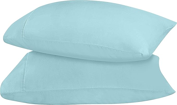 Utopia Bedding Standard Pillow Cases - 2 Pack - Envelope Closure - Soft Brushed Microfiber Fabric - Shrinkage and Fade Resistant Pillow Covers 20 X 26 Inches (Standard, Spa Blue)