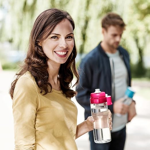 BRITA Fill and Go Vital Water Filter Bottle, Pink, Pack of 1