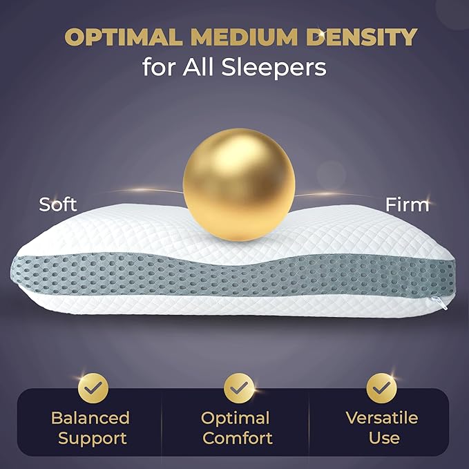 Royal Therapy Memory Foam Pillow, King Pillow Neck Pain Relief, Pillow for Neck and Shoulder Pain, Neck Pain Pillow, Side Sleeper Pillow, Cervical Neck Pillow, Neck Pillow Sleeping