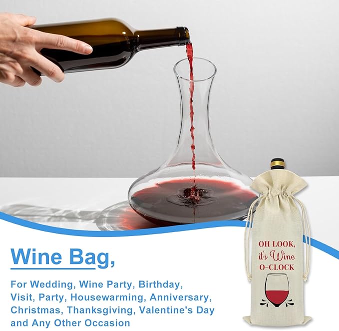 Wine Gift for Wine Lover Wine Bag Wine Lover Gifts for Women Men Wine Themed Gifts Wine Bottle Covers Best Friends Friendship Gifts Housewarming Gift Christmas Birthday Gift for Her Mom Daughter