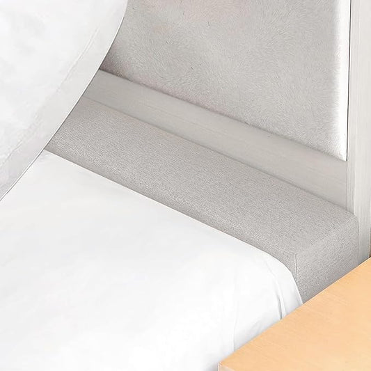 Mattress Extender, Bed Gap/Space Filler, Headboard Pillow Between Headboard and Mattress or Wall, High-Density Foam with Removable Cover(Light Grey-47 * 6 * 12in)