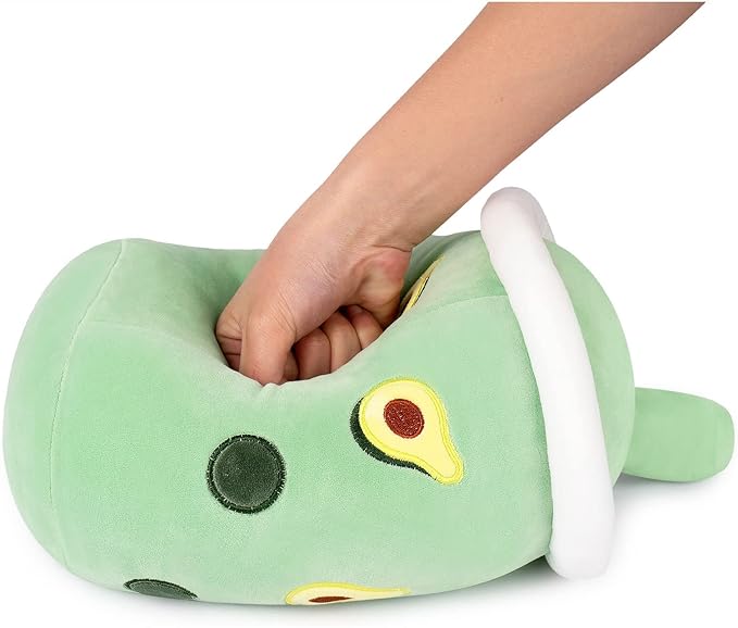 Niuniu Daddy Stuffed Boba Plushies Squishy Bubble Tea Plush Toy Pillow Cute Milk Tea Plushie Adorable Cuddle Pillow Stuffed Food Toy Great Gift for Birthday/Christmas (Avocado, Medium)