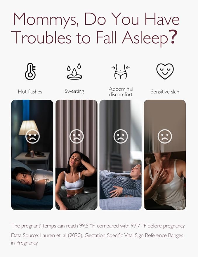 Momcozy Life CoolMurm Cooling Comforter for Hot Sleepers, Full/Queen 90"x90" Pregnancy Cooling Blanket, All-Season Lightweight Soft Breathable Cooling Quilt Duvet, Stay Cool All Night, Ivory White