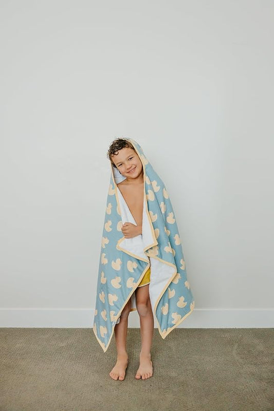 Copper Pearl Hooded Bath Towels Premium Knit/Terry Cloth Toddler Towels with Hood, Pockets, and Cool Designs - Great to Gift and Make Bath Time Fun - Big Kids Hooded Towel, Ducky