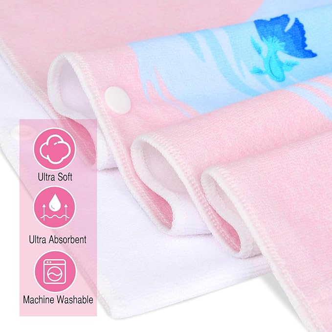 Kids Hooded Beach Towels for Boys Girls, Toddler Soft Absorbent Thickened Microfiber Bath Towel Swim Pool Towels Baby Quick Dry Lightweight Poncho Towel Cover-ups for 0-7 Years Old