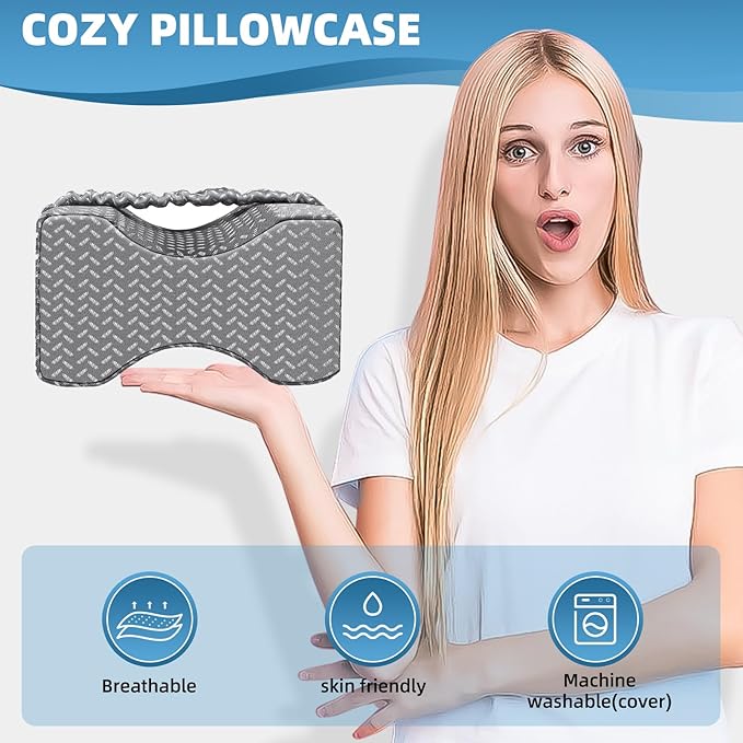 Knee Pillow,knee pillow for side sleepers,Leg Pillow,side sleeper leg pillow, Memory Foam Knee Pillow, Suitable for leg, back, knee pain, improve sleep quality