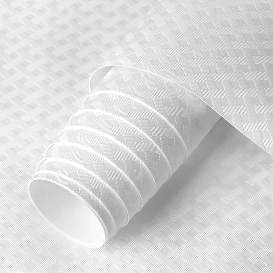 HooTown Shelf Liner Kitchen Cabinet Drawer Mats 11.8 Inch Wide x 157.5 Inch Long, Non Adhesive EVA Plastic Washable Waterproof Protective Pad for Pantry Closet, Cupboard, White