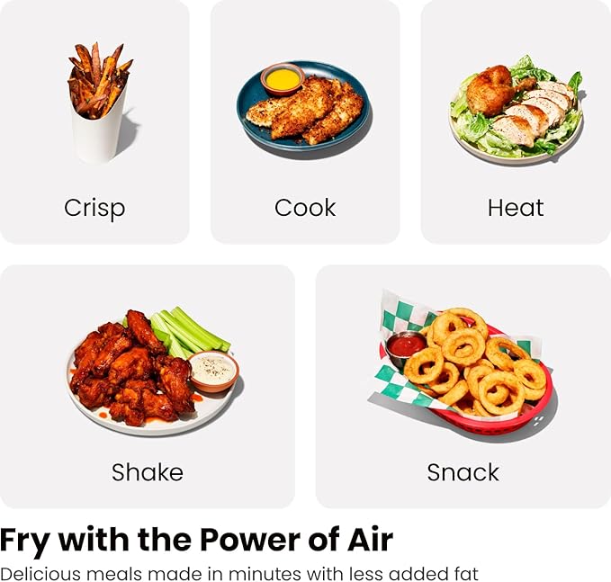 CHEFMAN 6 Quart Dual Basket Air Fryer Oven with Easy View Windows, Sync Finish, Hi-Fry, Auto Shutoff, 2 Independent 3Qt Nonstick Dishwasher Safe Frying Baskets, Digital Double Air Fryer - Black