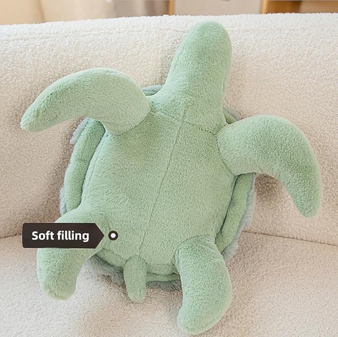 Soft Sea Turtle Plush Toy, Cute Turtle Stuffed Animals, Small Turtle Plush, Tortoise Plushies Pillow Gifts for Kids Adults (2pcs 11 in)