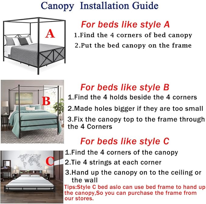 Elegant Princess 4 Corner Post Mosquito Net Romantic for Girls Women Bed Curtain Canopy for Adult Wedding Bedroom Kids Rooms Decoration (Type4-Grey, King)
