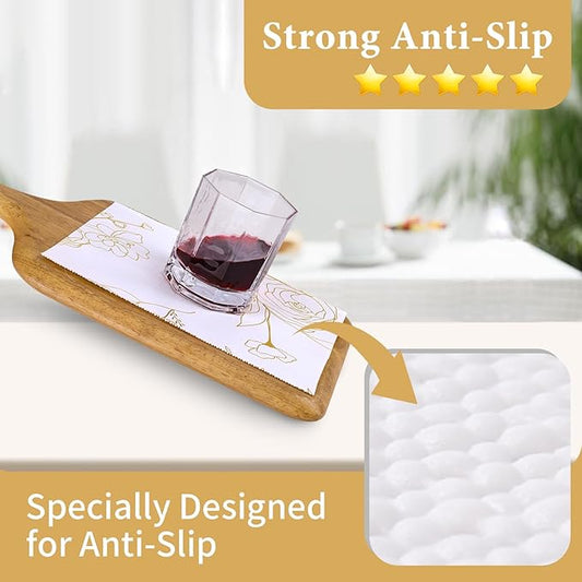 Shelf Liners for Kitchen Cabinets 12in x 30FT Non Adhesive Drawer Liner Gold Floral Thickened Shelf Liner Paper Strong Non-Slip Easy to Clean for Tool Box Refrigerator with Knife and Tape Measure