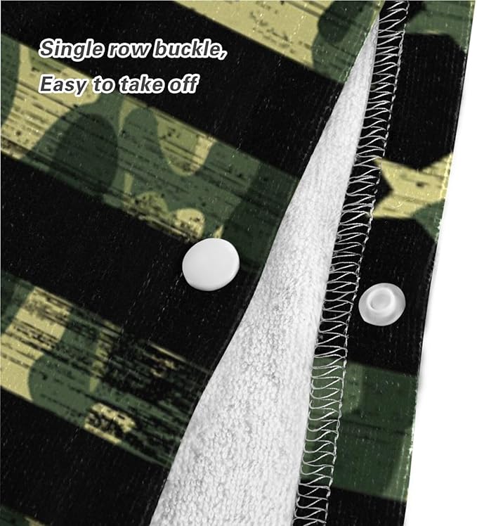 senya Kids Beach Towel, American Flag with Camouflage Grunge Hooded Bath Pool Beach Towel Wrap Cover-ups Beach Poncho for Boys Girls