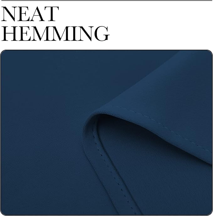 NICETOWN Room Darkening Curtains 63 inch Length 2 Panels, Thermal Insulated Grommet Blackout Curtains for Modern Casual Elegant Bedroom Kids Room Theme Decoration (Moroccan Blue, 2 Pieces, W42)