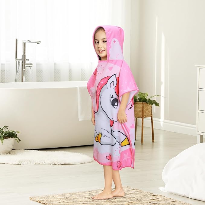 Kids Beach Towels Baby Towels with Hood Toddler Pool Towel Large Bath Towels for Boys and Girls for Travel Shower Swimming