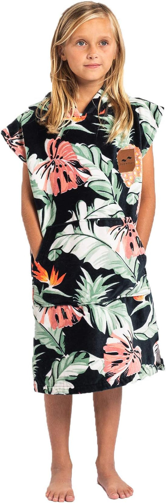 Slowtide Makai Kids Changing Poncho | Ultra Soft & Absorbent | Internal Access Dual Pockets