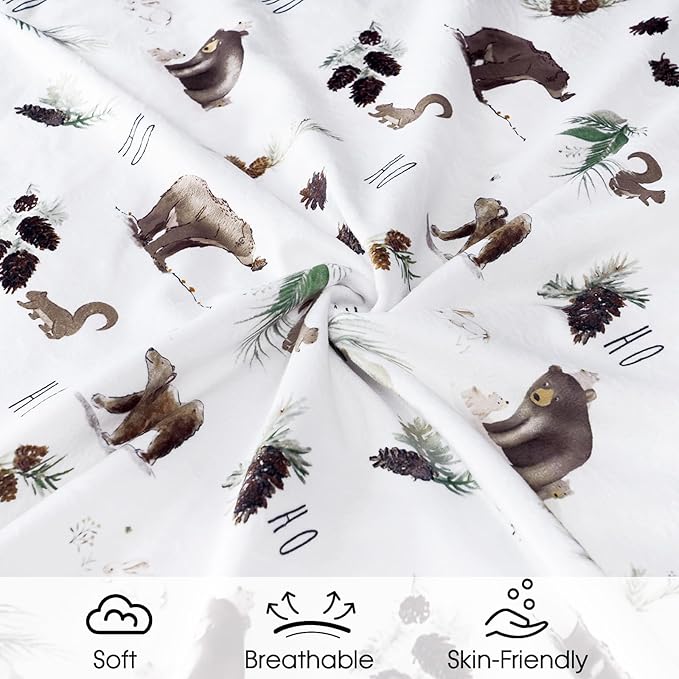 Minky Baby Blanket for Boys Girls Neutral, Soft Lightweight Micro Fleece Blanket with Double Layer, Dotted Backing, Receiving Blanket for Newborns, 30x40 Inches, Animals